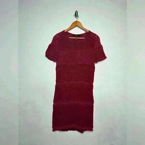Isabel Marant Silk Mini Dress size 38 fully lined red burgundy